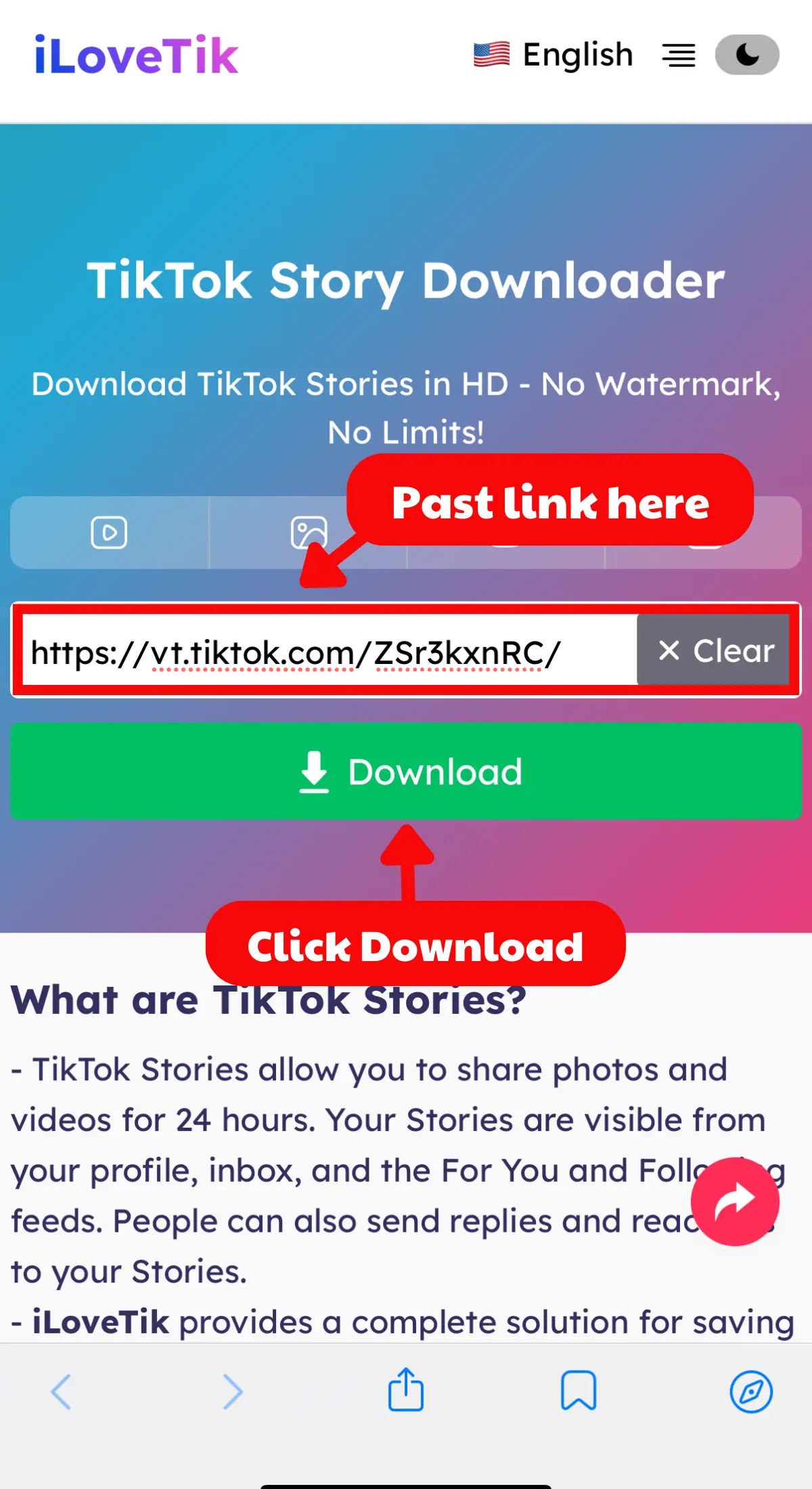 Paste link to TikLove